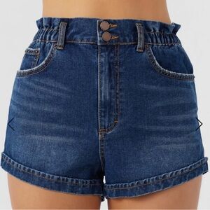 O’Neill Paper Bag High Waisted Denim Shorts